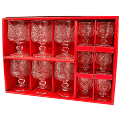 Elegant 12-dijelni Vintage set čaša za svečanu atmosferu