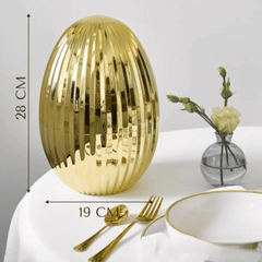 Elegantan 24-dijelni set escajga "Stripped Gold Mood Egg" za sofisticirano posluživanje