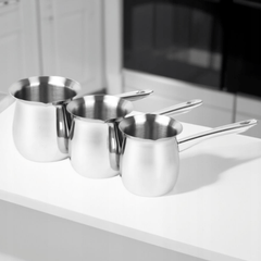 Elegantni 3-dijelni set INOX džezvi