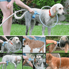 Revolucionarni 360° Tuš za Pse za Potpuno Pranje in Uživanje!