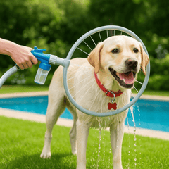Revolucionarni 360° Tuš za Pse za Potpuno Pranje in Uživanje!