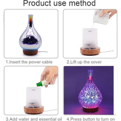 Elegantni 3D Aroma Difuzor i Ovlaživač Zraka za Uživanje u Mirisu