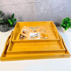 Conjunto 3 en 1 de Tablas de Bambú "TD-3