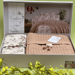 Elegantan 4-dijelni posteljni set "Tubanur Pique" za udoban san