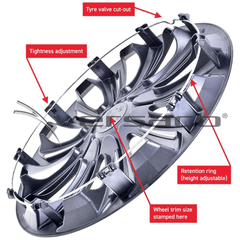 Elegantni 4-dijelni Set Ratkapa za 15" kotače
