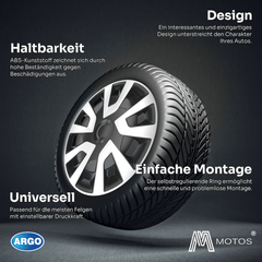 Elegantni 4-dijelni Set Ratkapa od 16" za Stilski Izgled Vašeg Vozila