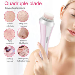 4u1 Višefunkcijska Električna Četka za Čišćenje Lica za Glatku i Sijajnu Kožu