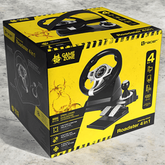 4u1 Gaming Steering Wheel (Compatible with PC, PS3, PS4, Xbox One)