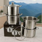 Versatile 4-in-1 Lonaca Stock Pot Set