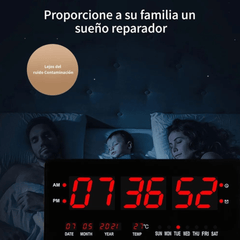 Elegantni 5-u-1 LED digitalni zidni sat "JH-4622