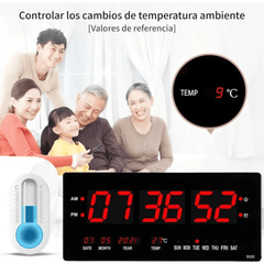 Elegantni 5-u-1 LED digitalni zidni sat "JH-4622