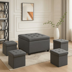 Elegantan sklopivi set taburea od 5 u 1