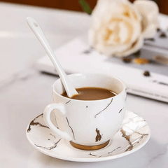 Elegantan 6-dijelni set porculanskih šolja "Gold" od 120cc