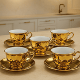 Luksuzni 6-dijelni Set Šolja "Gold" za elegantno uživanje u posluženju