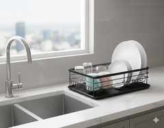 KOKSI OVER-SINK DRYING RACK – OSLOBODI RADNU POVRŠINU I ORGANIZUJ KUHINJU KAO PROFESIONALAC!