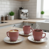 ☕ KERAMIČKI SET ŠOLJA I TACNI ZA KAFU 12/1 – 200 ML