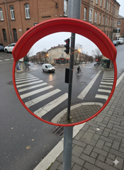 🚦🔥 SAOBRAĆAJNO OGLEDALO 60 cm – KONVEKSNO OGLEDALO ZA UGLOVE SA NOSAČEM 🔥🚦