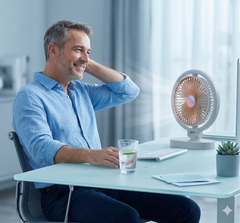 ❄️💡 MINI USB VENTILATOR SA NOĆNIM SVJETLOM – TIH, PRAKTIČAN I MODERAN! 🔥