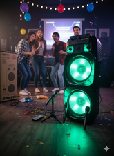 🔊🔥 BLUETOOTH ZVUČNIK GY-1520 SUPER LOUD – 2×15” | 2 BEŽIČNA MIKROFONA | PARTY BEAST 🎤