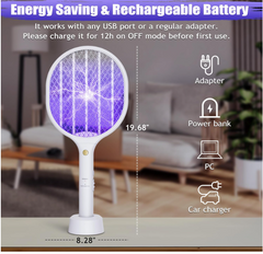 ⚡🦟 ELEKTRIČNI REKET ZA KOMARCE 3000V – 2U1 UBICA INSEKATA! 🔥