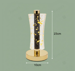 ✨💎 MODERN GOLD FLAKE CRYSTAL LED LAMPA – ELEGANCIJA KOJA OSVAJA NA PRVI POGLED!
