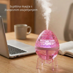 💎✨ AROMA DIFUZER “KRISTALNO JAJE” – 3U1 (MAGLICA + MIRIS + LED AMBIJENT)