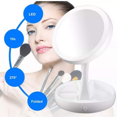 💄 Foldable USB LED Makeup Mirror – Sklopivo ogledalo sa LED svjetlom