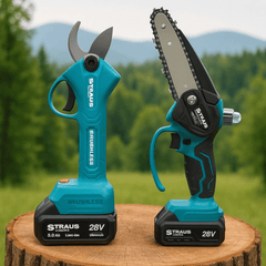 Set de Makaze și Pilă AKU STRAUS 28V pentru rezultate perfecte!