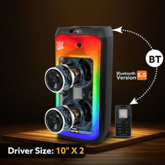 BT Zvučnik 2x1300W s Mikrofonom "EA 074" - Savršeni partner za vašu zabavu!