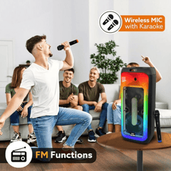 BT Zvučnik 2x1300W s Mikrofonom "EA 074" - Savršeni partner za vašu zabavu!