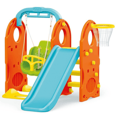 Nevjerojatna 4u1 igraonica za djecu s toboganom, ljuljačkom i košem za igru!