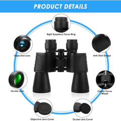 Powershot 10x50 HD Binoculars for Stunning Clarity and Detail