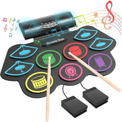 Električni Sklopivi Set Bubnjeva sa Bluetooth i 1000 mAh Baterijom – Zabava na Dodir!