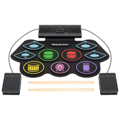 Električni Sklopivi Set Bubnjeva sa Bluetooth i 1000 mAh Baterijom – Zabava na Dodir!