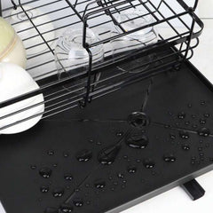 Elegantno Crno Etažno Cjedilo za Suđe