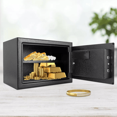 Zlatna" sef sa digitalnim kodom i ključem за sigurnu pohranu ваших vrednosti