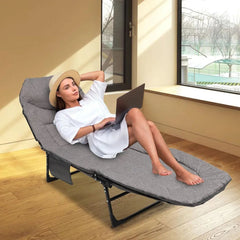 Stylish Grey Folding Lounge Chair