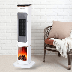 Stilna Grijalica s LED Plamenom 2000W "PH1108R" za Udobno Zagrijavanje