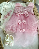 Svečani Set za Djevojčice (0–3 mjeseca) – Elegancija od Prvog Pogleda!