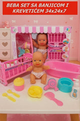 Beba set sa banjicom i krevetićem (34×24×7 cm)