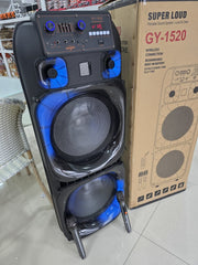 šš„ BLUETOOTH ZVUÄNIK GY-1520 SUPER LOUD ā 2Ć15ā | 2 BEŽIÄNA MIKROFONA | PARTY BEAST š¤