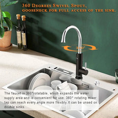 Moderna Crna Instant Česma s Grijačem - Savršena za Svaku Kuću