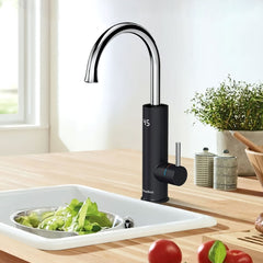 Moderna Crna Instant Česma s Grijačem - Savršena za Svaku Kuću