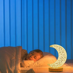 Očaravajuća Kristalna Lampa u Obliku Mjeseca
