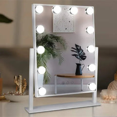 Elegantno LED ogledalo s 12 svjetlosnim sijalicama za savršeni izgled