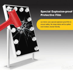 Elegantno LED ogledalo s 12 svjetlosnim sijalicama za savršeni izgled