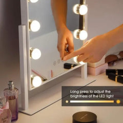 Elegantno LED ogledalo s 12 svjetlosnim sijalicama za savršeni izgled