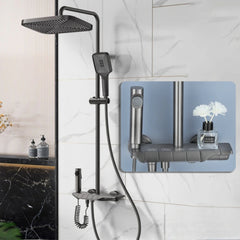 Elegantan 4u1 Usponski Tuš Set u Matt Crnoj Boji