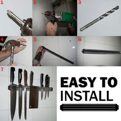 Praktični Magnetski Držač za Noževe - Savršen Alat za Vašu Kuhinju