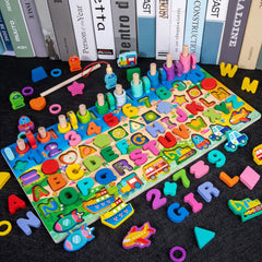 Svestrana Montessori Drvena Igračka 7u1 za Kreativnu Igru